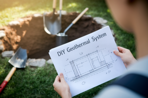 personne-plan-geothermie-jardin