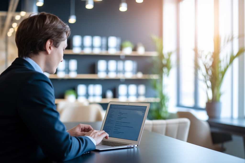 specialiste-recrutement-ordinateur-bureau-plante