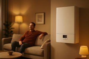 espace-vie-chaleureux-chaudiere-moderne