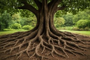 figuier-racines-impressionnantes-jardin-flou