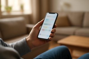 personne-telephone-salon-moderne