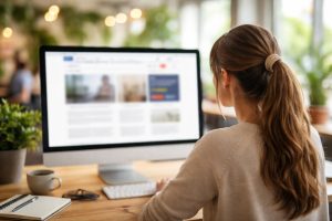 femme-ecran-coworking-plantes-lumiere