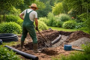 jardinier-dos-jardin-vert-outils-tuyaux