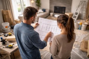 couple-plans-renovation-salon-outils