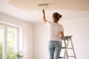 personne-echelle-peinture-plafond-lumiere
